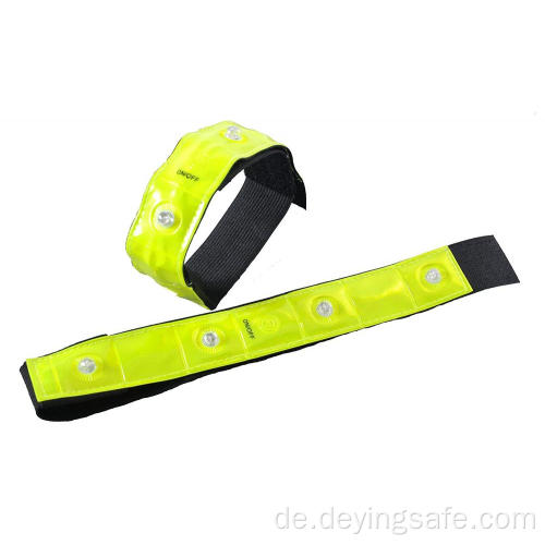 Reflektierendes Armband mit LED-Lichtern in der Seite